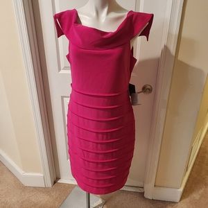 Marina new large pink, fuchsia dress off shoulders. Nordstrom